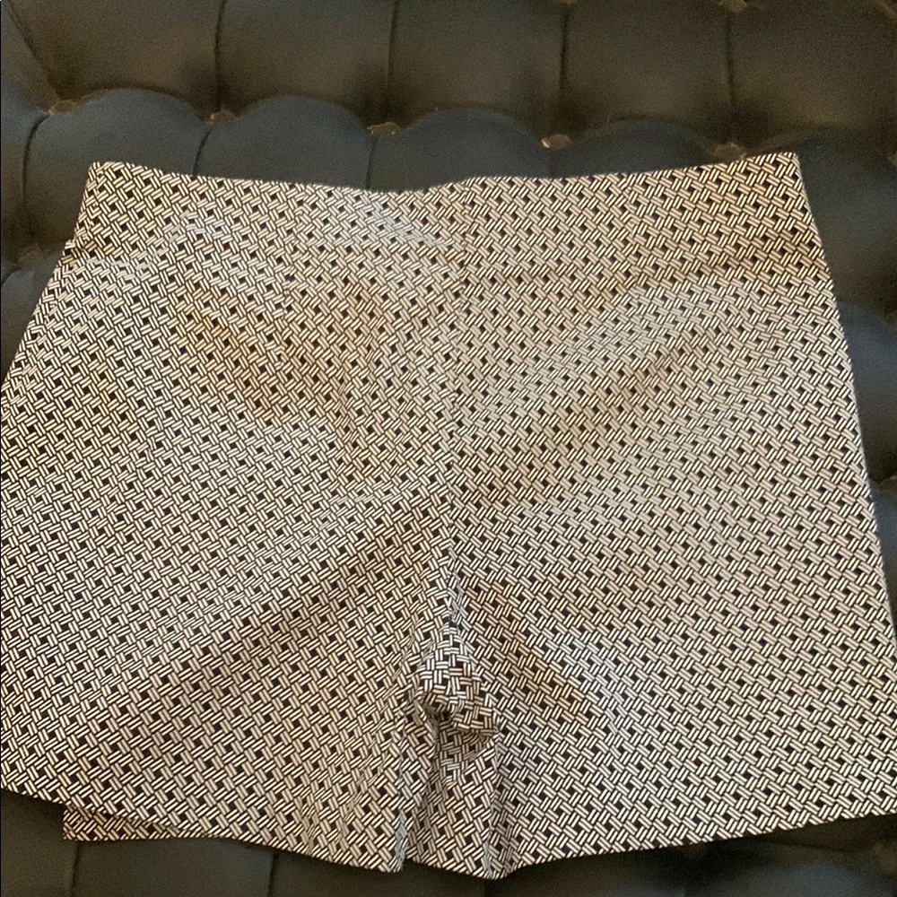 Stylish Black and White Patterned Women's Shorts